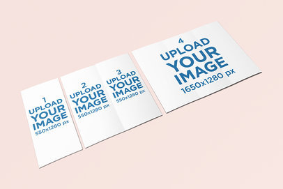 Mockup Featuring Three Brochures Lying on a Solid Color Surface 258-el