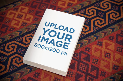 Mockup Featuring a Book Lying on a Rug 867-el