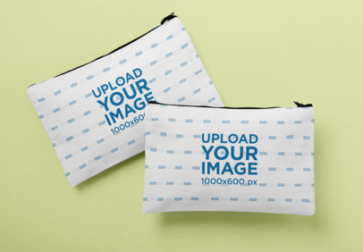 Mockup of Two Cosmetic Pouches 