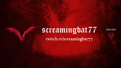 Horror-Style Twitch Banner Maker Featuring a Foggy Background 1965c