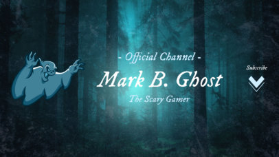 Twitch Banner Maker for a Horror Style Game with a Ghost Clipart 1965f