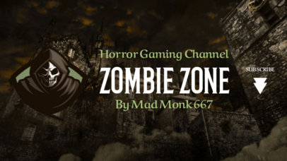 Twitch Banner Maker for a Horror Channel with a Parka Clipart 1965i