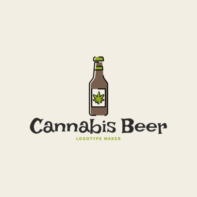 Logo Maker Featuring a Cannabis Beer Graphic