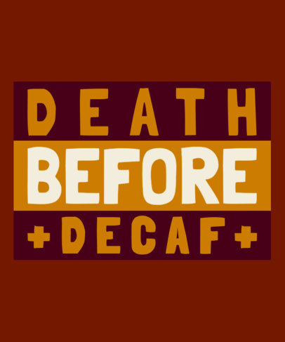 Parental Advisory Themed T-Shirt Design Maker with a Coffee Phrase