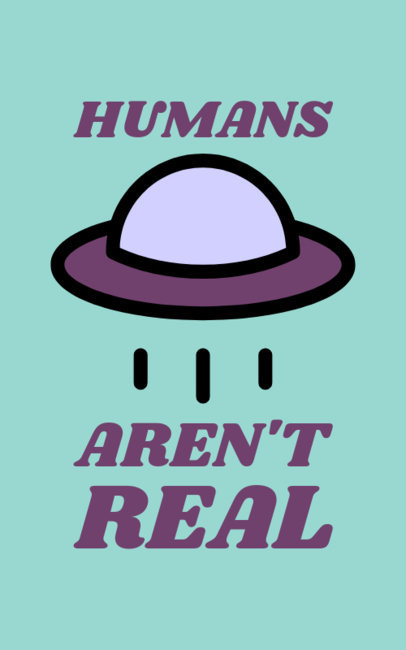 T-Shirt Design Template with Alien Graphics