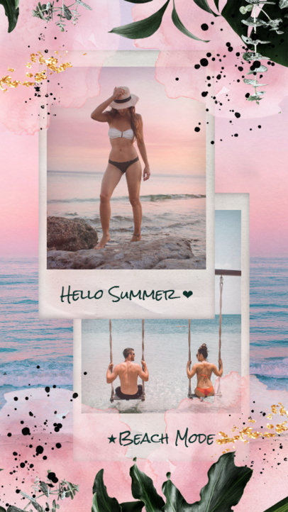 Summer-Themed Instagram Story Generator Featuring Instant Photo Frames