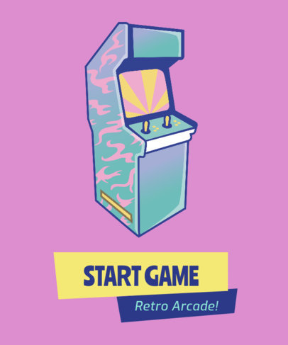 Retro T-Shirt Design Maker with an Arcade Machine Graphic
