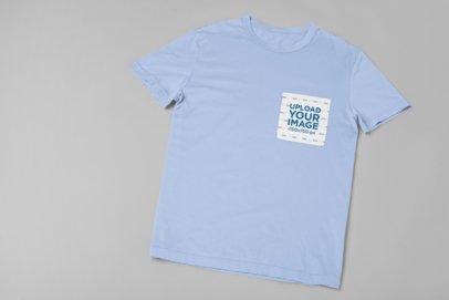 Mockup of a Customizable T-Shirt's Pocket