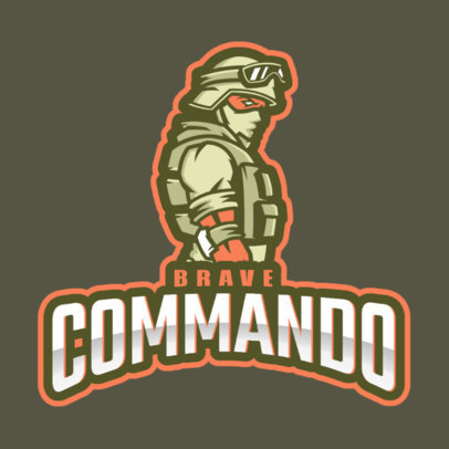 Rainbow Six Siege Styled Logo Design Creator with a Brave Soldier Clipart 2663i