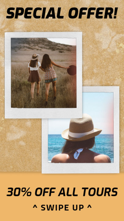 Instagram Story Design Template for a Travel Agency Sale