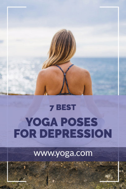 Yoga-Themed Pinterest Pin Template with a Minimalistic Style 1885i-1977