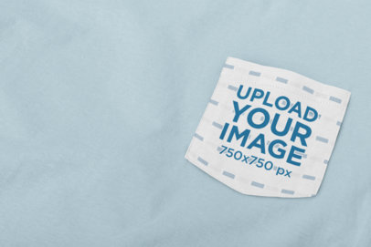 Close-up Mockup of a Pocket T-Shirt 30085