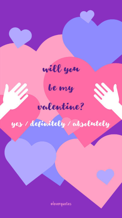 Valentine's Day Instagram Story Maker Featuring Hearts Clipart