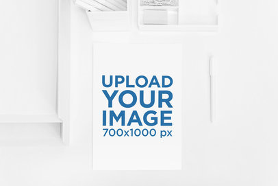 Minimalist Letterhead Mockup Featuring a Pure-Looking Desk 926-el