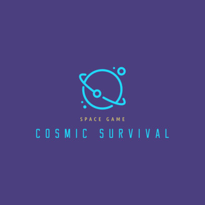 Space Game Logo Generator Featuring a Planet Doodle 2478m 129-el