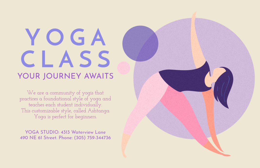 Flyer Maker Featuring Yoga Illustrations