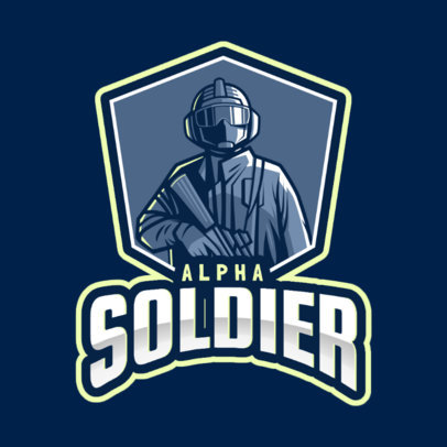 Gaming Logo Creator Inspired By Rainbow Six Siege with a Soldier Graphic