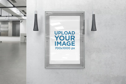 Mockup Featuring a Poster in an Acrylic Wall Frame 910-el