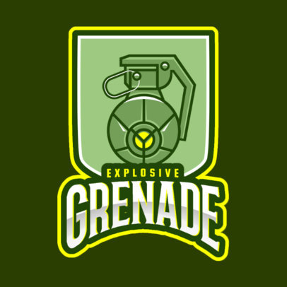 Logo Template in the style of Rainbow Six Siege with a Grenade Graphic 2663o-2665