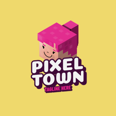 8bit Gaming Logo Generator with Graphics Inspired by Minecraft