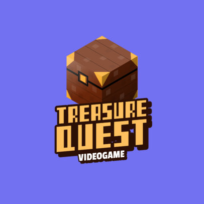 Gaming Logo Generator with an 8bit Treasure Chest Graphic