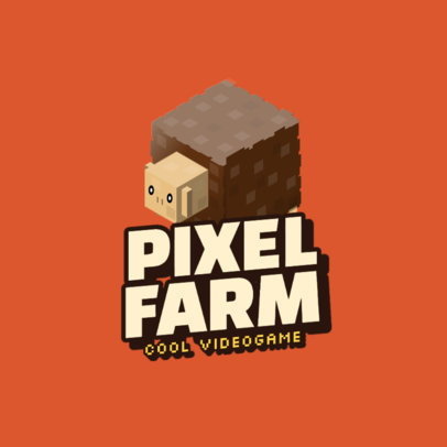Gaming Logo Maker Featuring Minecraft-Inspired 8bit Animal Illustrations