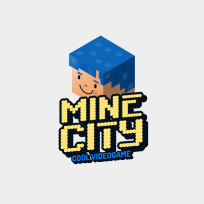 Minecraft-Inspired Gaming Logo Maker Featuring 8bit Characters