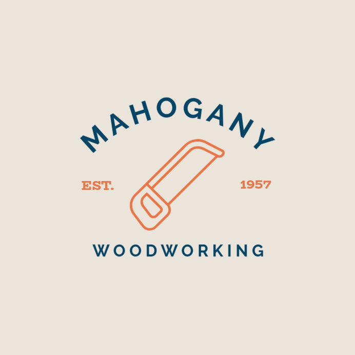 Woodwork Logo Maker Featuring a Saw Graphic
