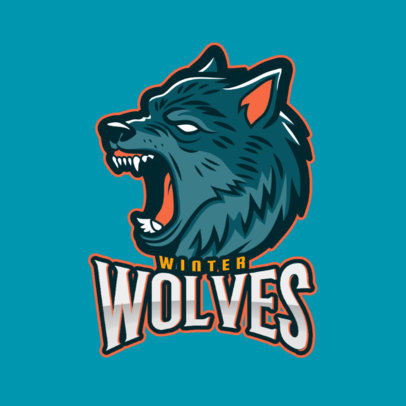Aggressive Wolf Logo Maker for a Gaming Squad