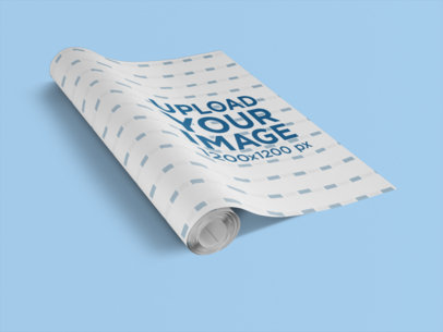 Minimalistic Mockup of a Wallpaper Roll 729-el