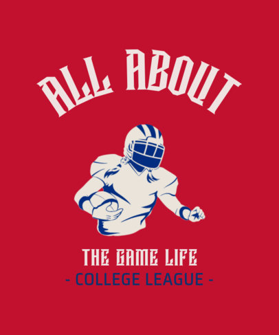 Football T-Shirt Design Generator Featuring a Player Clipart
