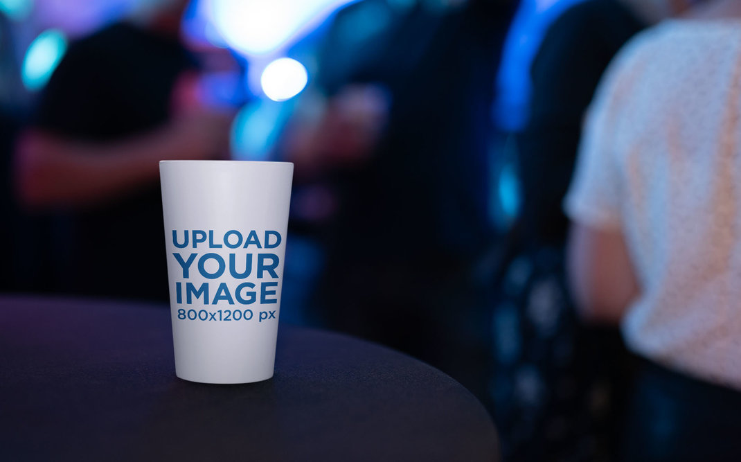 Mockup of Reusable Cup at a Night Setting 