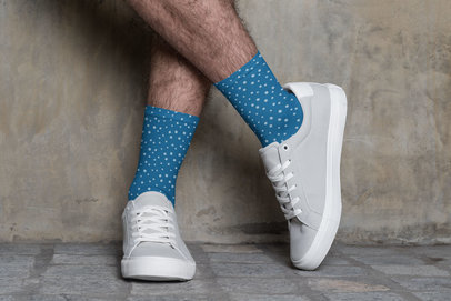 Mockup of a Man with Customizable Socks 29546