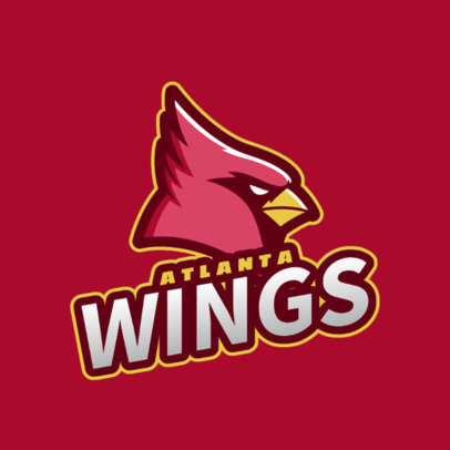 Sports Logo Maker Featuring an Angry Bird Illustration