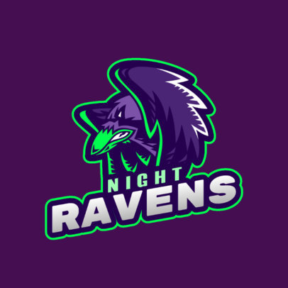 Logo Maker for Sports Fans Featuring an Angry Raven Clipart
