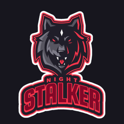 Gaming Logo Maker with a Nocturnal Wolf Graphic