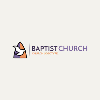 Minimalist Church Logo Creator with Holy Spirit Clipart