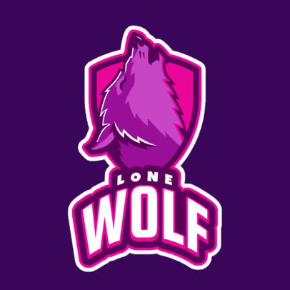Logo Maker for a Sports Team Featuring a Howling Wolf Graphic