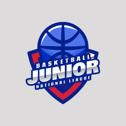 Sports Logo Template Featuring a Shield Graphic