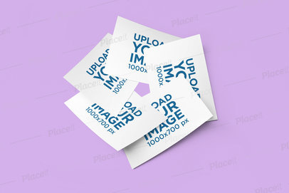 Mockup Featuring Several A4 Flyers Forming a Circular Pattern 