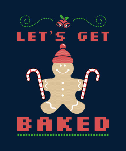 Xmas T-shirt Design Template for an Ugly Sweater