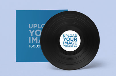 Mockup of a Vinyl Record in a Minimalistic Setting 1038-el