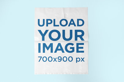Minimal Plastic Bag Mockup Featuring a Customizable Background 1092-el