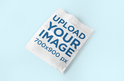 Plastic Bag Mockup with a Solid Color Background 1093-el