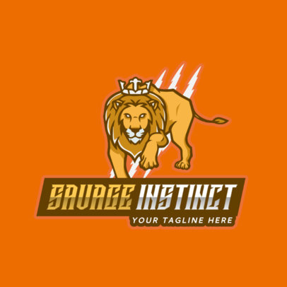 Gaming Logo Generator with a Savage Lion Graphic
