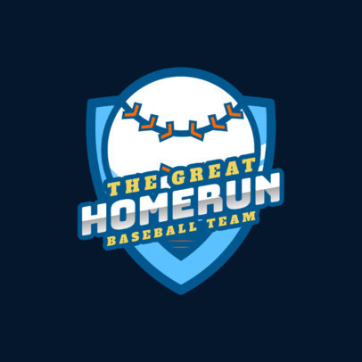 Sports Logo Maker for a Baseball Team Featuring a Shield Graphic