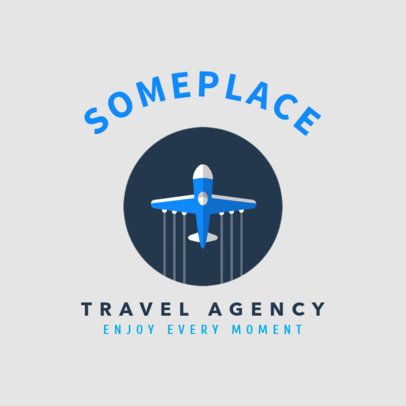 Minimal Travel Agency Logo Maker with an Airplane Graphic