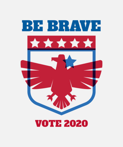 Political T-Shirt Design Template Featuring an Eagle Emblem