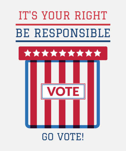 Political T-Shirt Design Template for an American Presidential Campaign 1990g