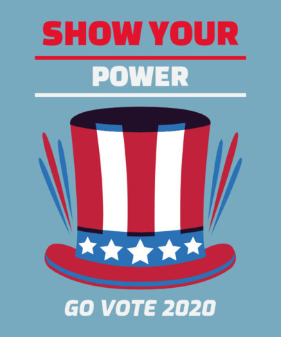 Voting Campaign T-Shirt Design Generator Featuring a Hat 